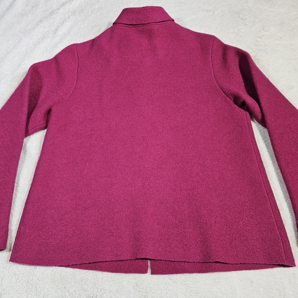 Eileen Fisher Magenta Wool Cardigan - Picture 8 of 11